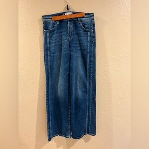 Stylish Blue Wide Leg Women's Jeans